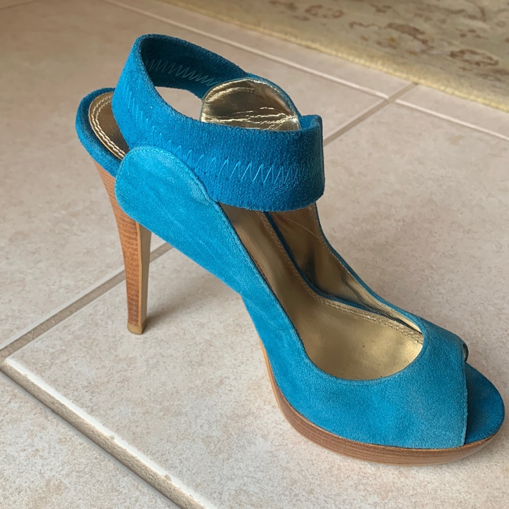 Blue Bakers heels